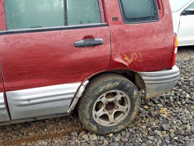 2CNBJ634816918185 - 2001 CHEVROLET TRACKER LT MAROON photo 9