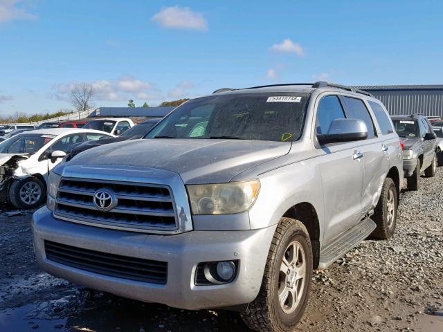 5TDZY68A38S006688 - 2008 TOYOTA SEQUOIA LI SILVER photo 2