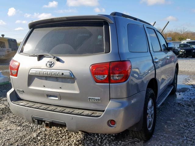 5TDZY68A38S006688 - 2008 TOYOTA SEQUOIA LI SILVER photo 4