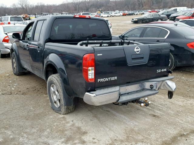 1N6AD07W97C430859 - 2007 NISSAN FRONTIER C BLACK photo 3