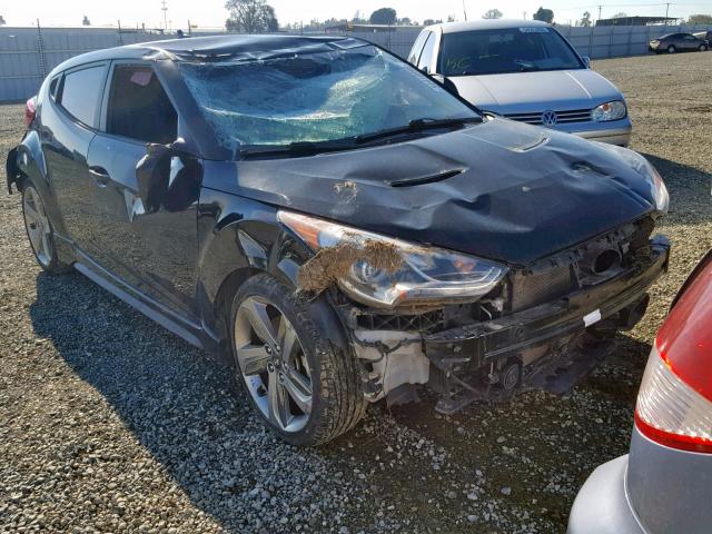 KMHTC6AE8DU134993 - 2013 HYUNDAI VELOSTER T BLACK photo 1