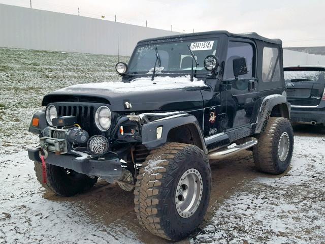 1J4FA59S32P703377 - 2002 JEEP WRANGLER / BLACK photo 2