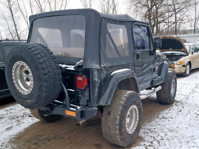 1J4FA59S32P703377 - 2002 JEEP WRANGLER / BLACK photo 4