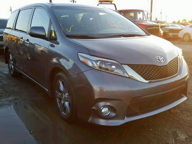 5TDXZ3DC8HS848453 - 2017 TOYOTA SIENNA SE GRAY photo 1