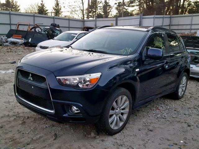 JA4AR4AU8BZ021514 - 2011 MITSUBISHI OUTLANDER BLUE photo 2