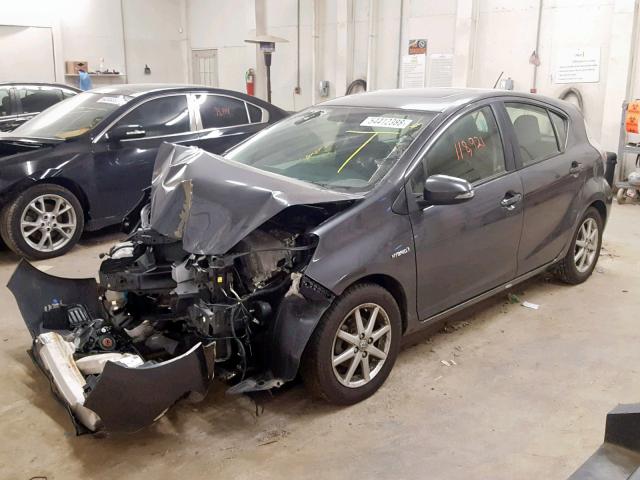 JTDKDTB31C1023128 - 2012 TOYOTA PRIUS C GRAY photo 2