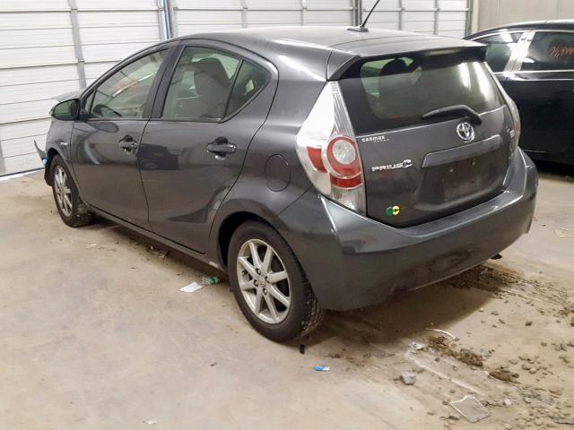 JTDKDTB31C1023128 - 2012 TOYOTA PRIUS C GRAY photo 3