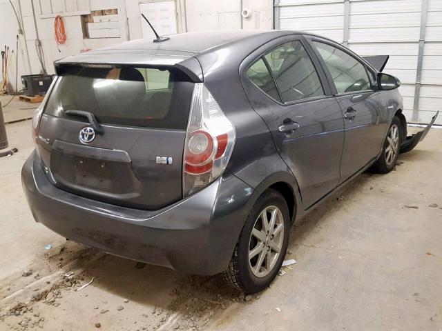 JTDKDTB31C1023128 - 2012 TOYOTA PRIUS C GRAY photo 4