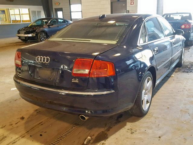 WAUML44E34N015443 - 2004 AUDI A8 L QUATT BLUE photo 4