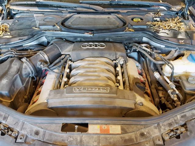 WAUML44E34N015443 - 2004 AUDI A8 L QUATT BLUE photo 7