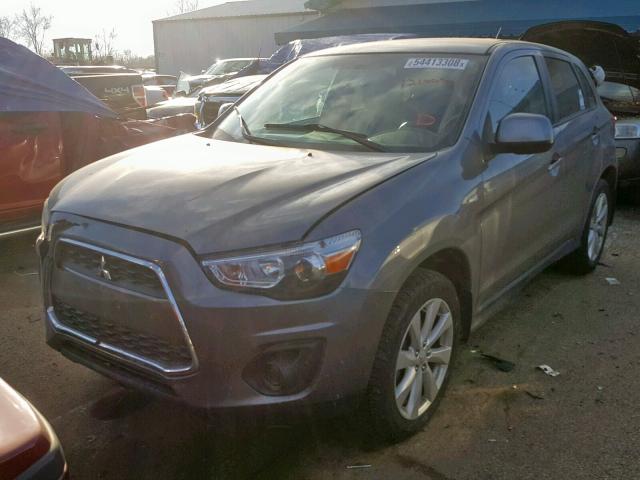 4A4AP3AU5EE007130 - 2014 MITSUBISHI OUTLANDER GRAY photo 2