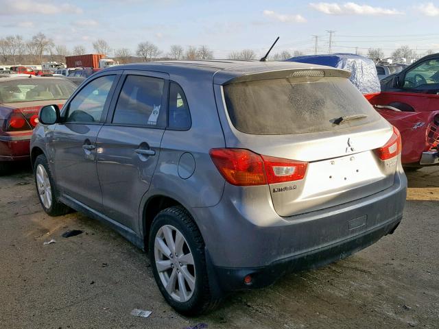 4A4AP3AU5EE007130 - 2014 MITSUBISHI OUTLANDER GRAY photo 3