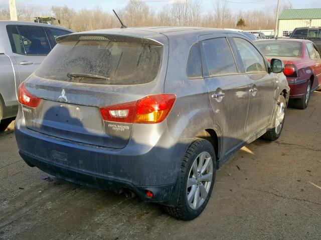 4A4AP3AU5EE007130 - 2014 MITSUBISHI OUTLANDER GRAY photo 4