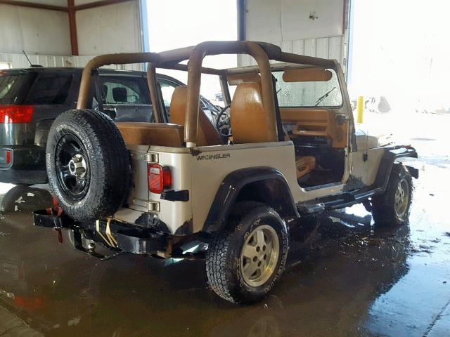 1J4FY29S3SP297756 - 1995 JEEP WRANGLER / GOLD photo 4