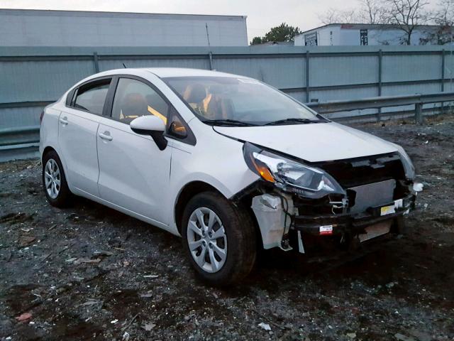 KNADN4A37D6114080 - 2013 KIA RIO EX WHITE photo 1