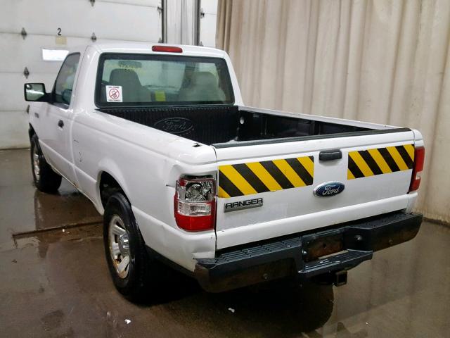 1FTYR10D39PA64636 - 2009 FORD RANGER WHITE photo 3