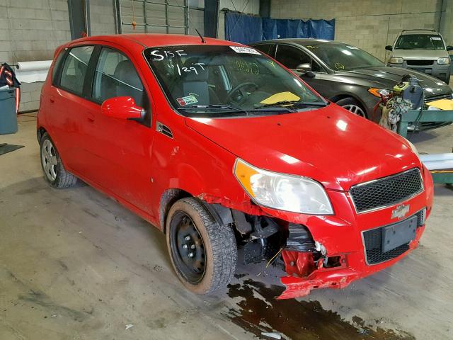 KL1TG66E29B305362 - 2009 CHEVROLET AVEO LT RED photo 1