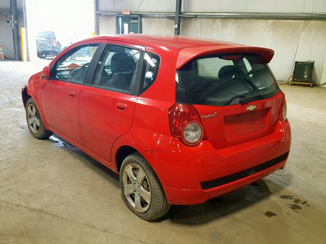 KL1TG66E29B305362 - 2009 CHEVROLET AVEO LT RED photo 3