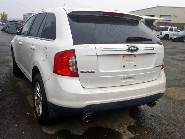 2FMDK3KC7BBA27892 - 2011 FORD EDGE LIMIT WHITE photo 3