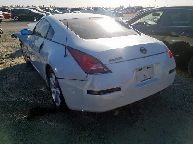 JN1AZ34E55M651791 - 2005 NISSAN 350Z COUPE WHITE photo 3