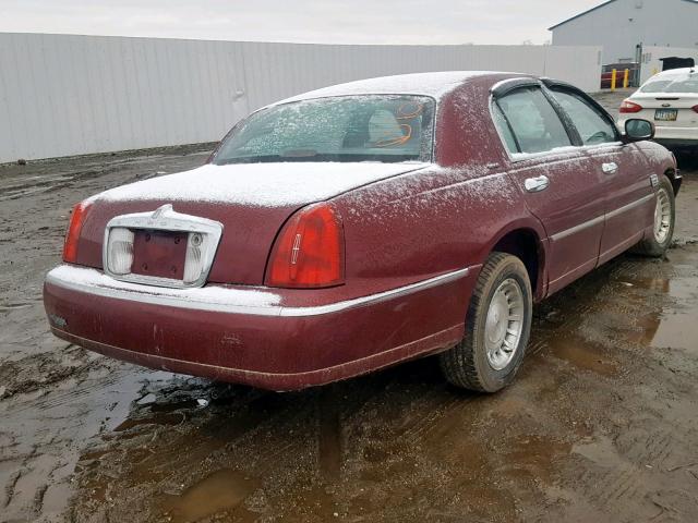 1LNFM81W6WY676278 - 1998 LINCOLN TOWN CAR E BURGUNDY photo 4