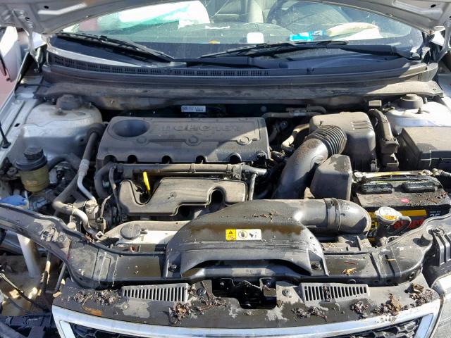 KNAFU4A2XD5738352 - 2013 KIA FORTE EX SILVER photo 7