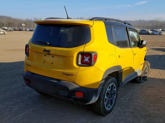 ZACCJBCB8HPF56632 - 2017 JEEP RENEGADE T YELLOW photo 4