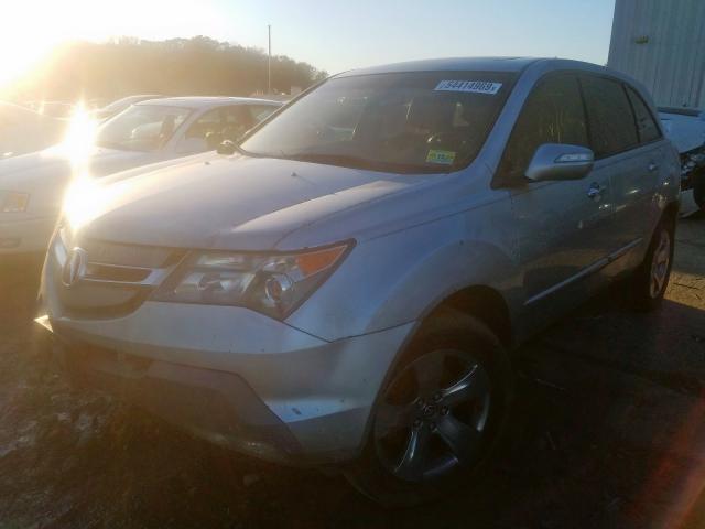 2HNYD288X7H501913 - 2007 ACURA MDX SPORT SILVER photo 2