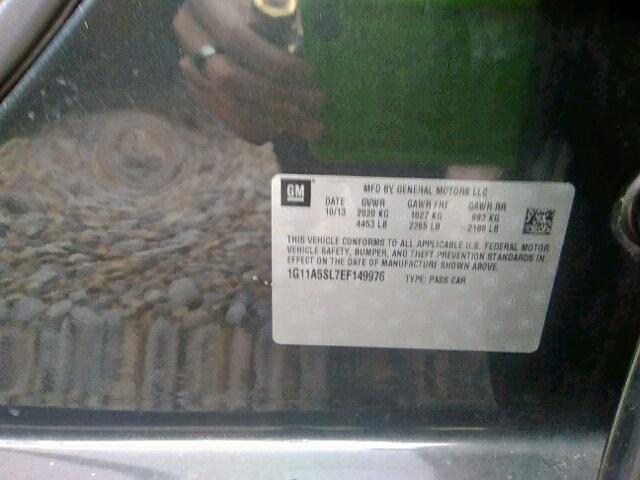 1G11A5SL7EF149976 - 2014 CHEVROLET MALIBU LS 烧焦的 照片 10