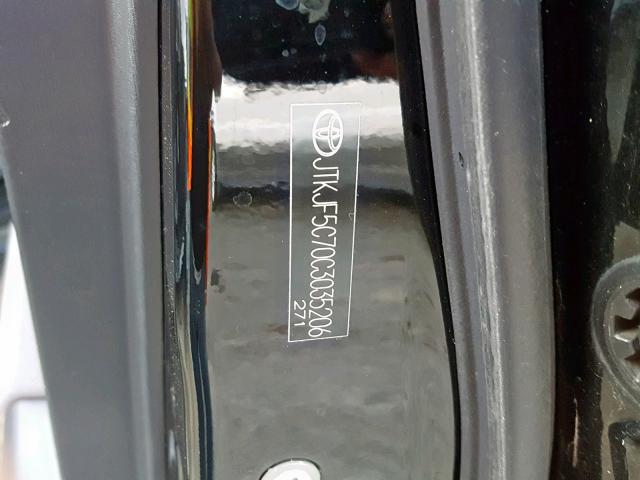 JTKJF5C70C3035206 - 2012 TOYOTA SCION TC 黑色 照片 10