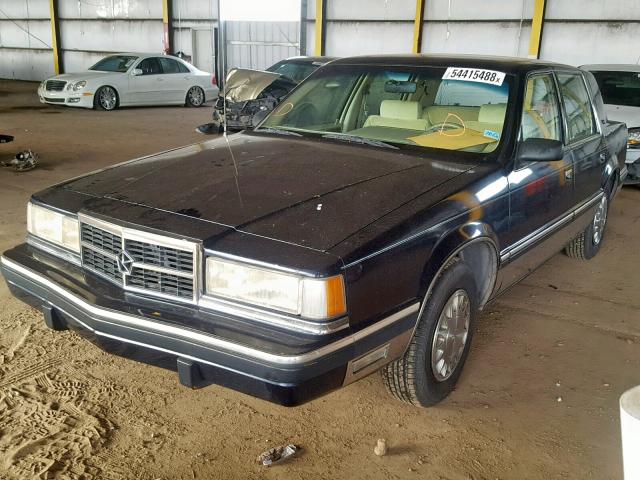 1B3XC56R3LD905050 - 1990 DODGE DYNASTY LE BLUE photo 2