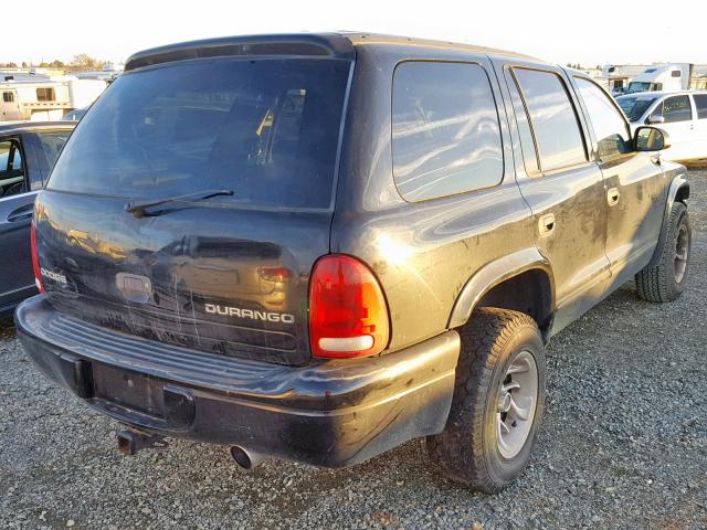 1B4HR48Z72F156813 - 2002 DODGE DURANGO SL BLACK photo 4