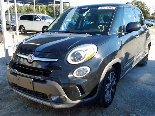 ZFBCFADH7EZ011987 - 2014 FIAT 500L TREKK BLACK photo 2