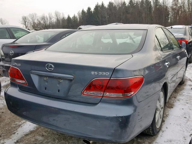 JTHBA30G855127575 - 2005 LEXUS ES 330 BLUE photo 4