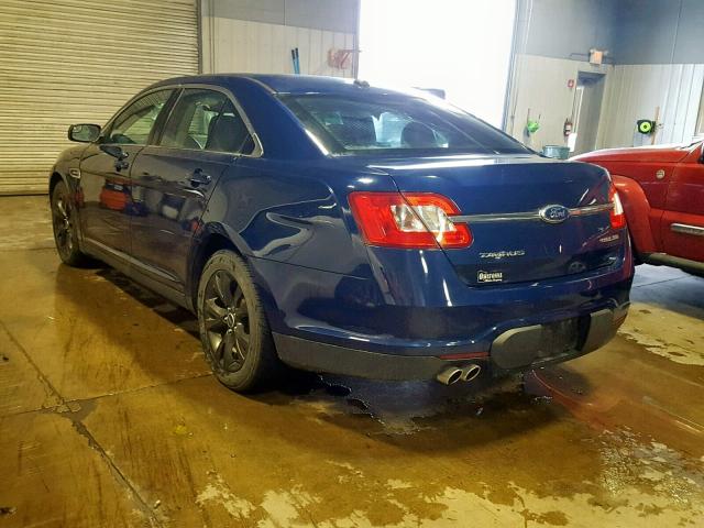 1FAHP2HW5CG118517 - 2012 FORD TAURUS SEL BLUE photo 3