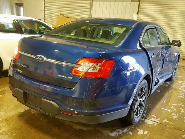 1FAHP2HW5CG118517 - 2012 FORD TAURUS SEL BLUE photo 4