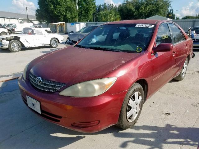4T1BE32K64U351998 - 2004 TOYOTA CAMRY LE RED photo 2