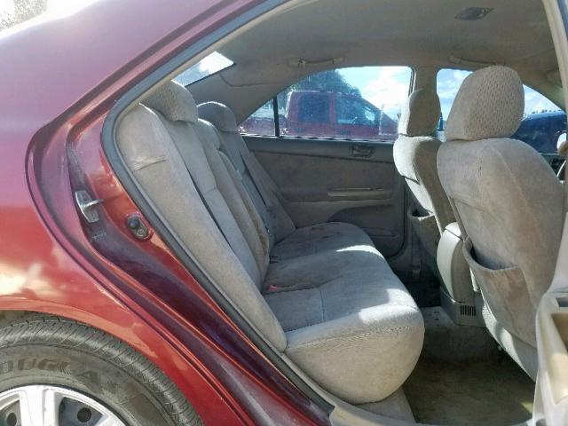 4T1BE32K64U351998 - 2004 TOYOTA CAMRY LE RED photo 6
