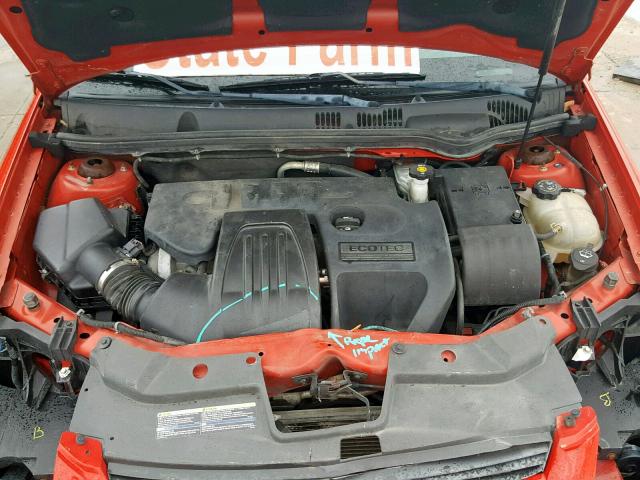 1G1AT58H897189500 - 2009 CHEVROLET COBALT LT RED photo 7