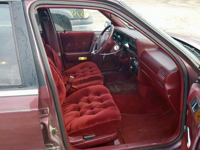 3C3XA5639LT041457 - 1990 CHRYSLER LEBARON LA BURGUNDY photo 5