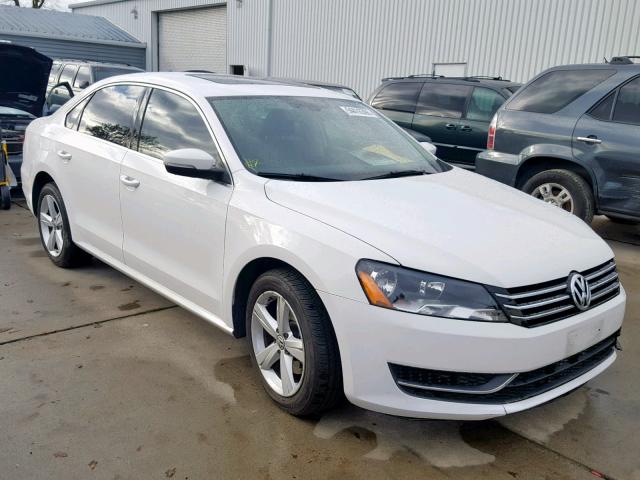 1VWBP7A31DC068640 - 2013 VOLKSWAGEN PASSAT SE WHITE photo 1