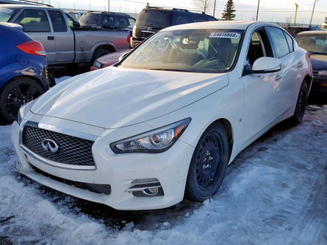 JN1BV7AR2EM707135 - 2014 INFINITI Q50 BASE WHITE photo 2