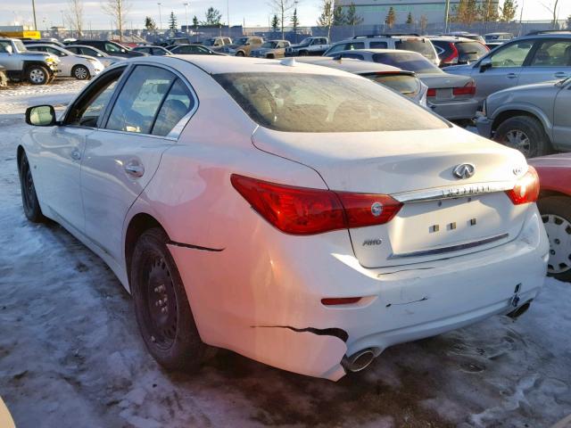 JN1BV7AR2EM707135 - 2014 INFINITI Q50 BASE WHITE photo 3