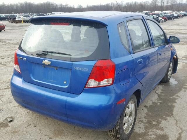 KL1TJ62634B209104 - 2004 CHEVROLET AVEO LS BLUE photo 4