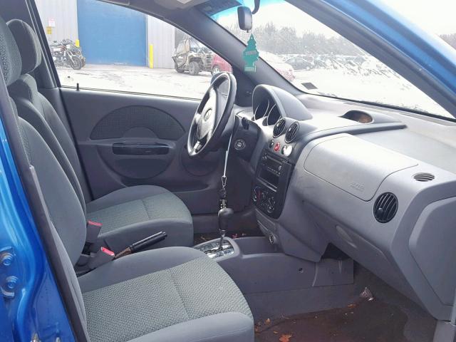 KL1TJ62634B209104 - 2004 CHEVROLET AVEO LS BLUE photo 5