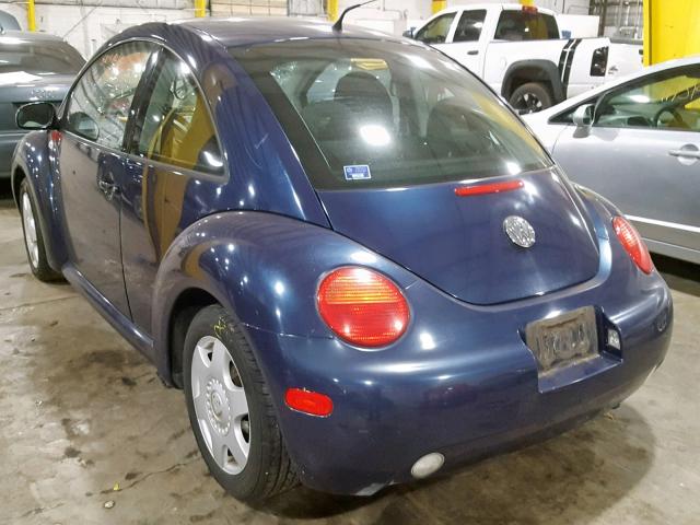 3VWCS21C31M419564 - 2001 VOLKSWAGEN NEW BEETLE BLUE photo 3