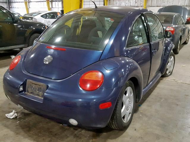 3VWCS21C31M419564 - 2001 VOLKSWAGEN NEW BEETLE BLUE photo 4