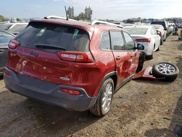 1C4PJLCB5EW181286 - 2014 JEEP CHEROKEE L BURGUNDY photo 4