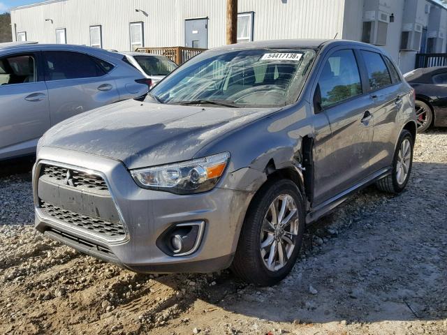 4A4AP3AW4FE049324 - 2015 MITSUBISHI OUTLANDER GRAY photo 2