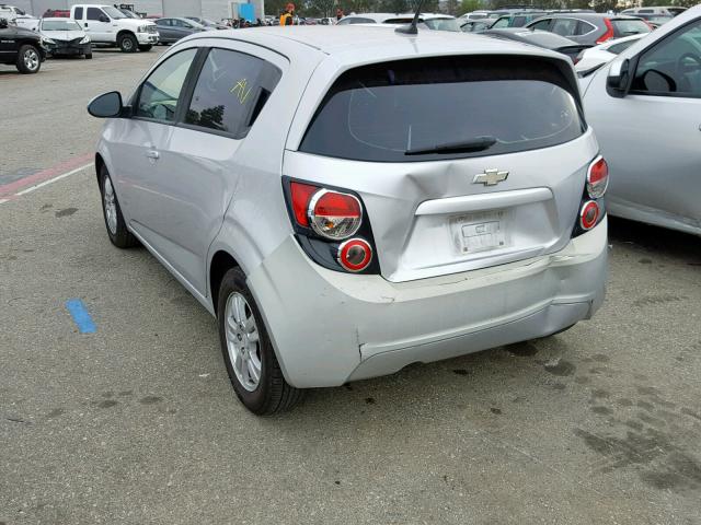 1G1JB6SH0C4102523 - 2012 CHEVROLET SONIC LS SILVER photo 3